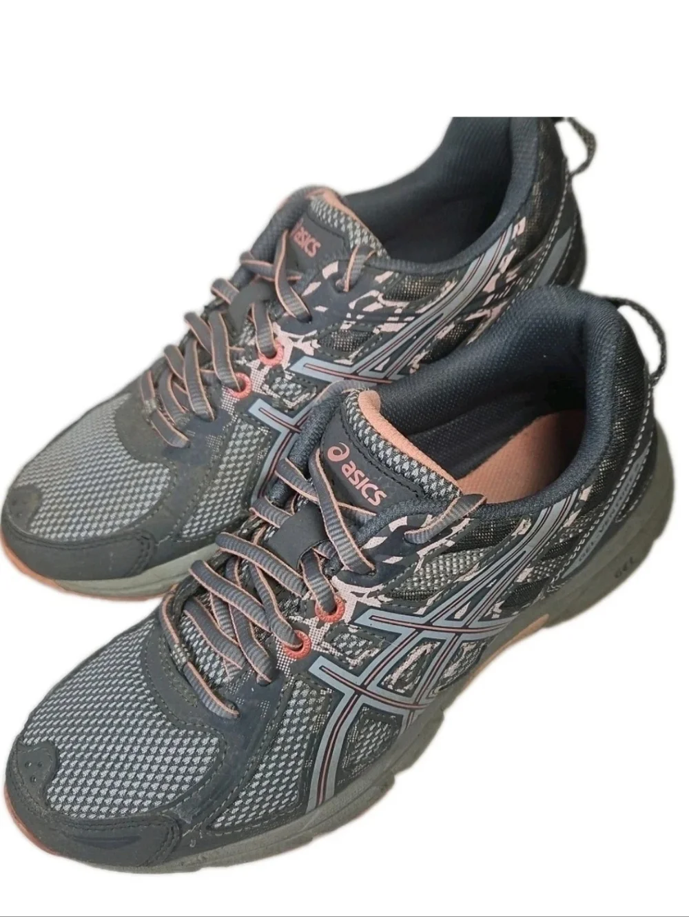 Asics Gel Venture 6 Women Sz8 Blue Run Hike Shoe Gray T7G6N Y2k Boho[5C